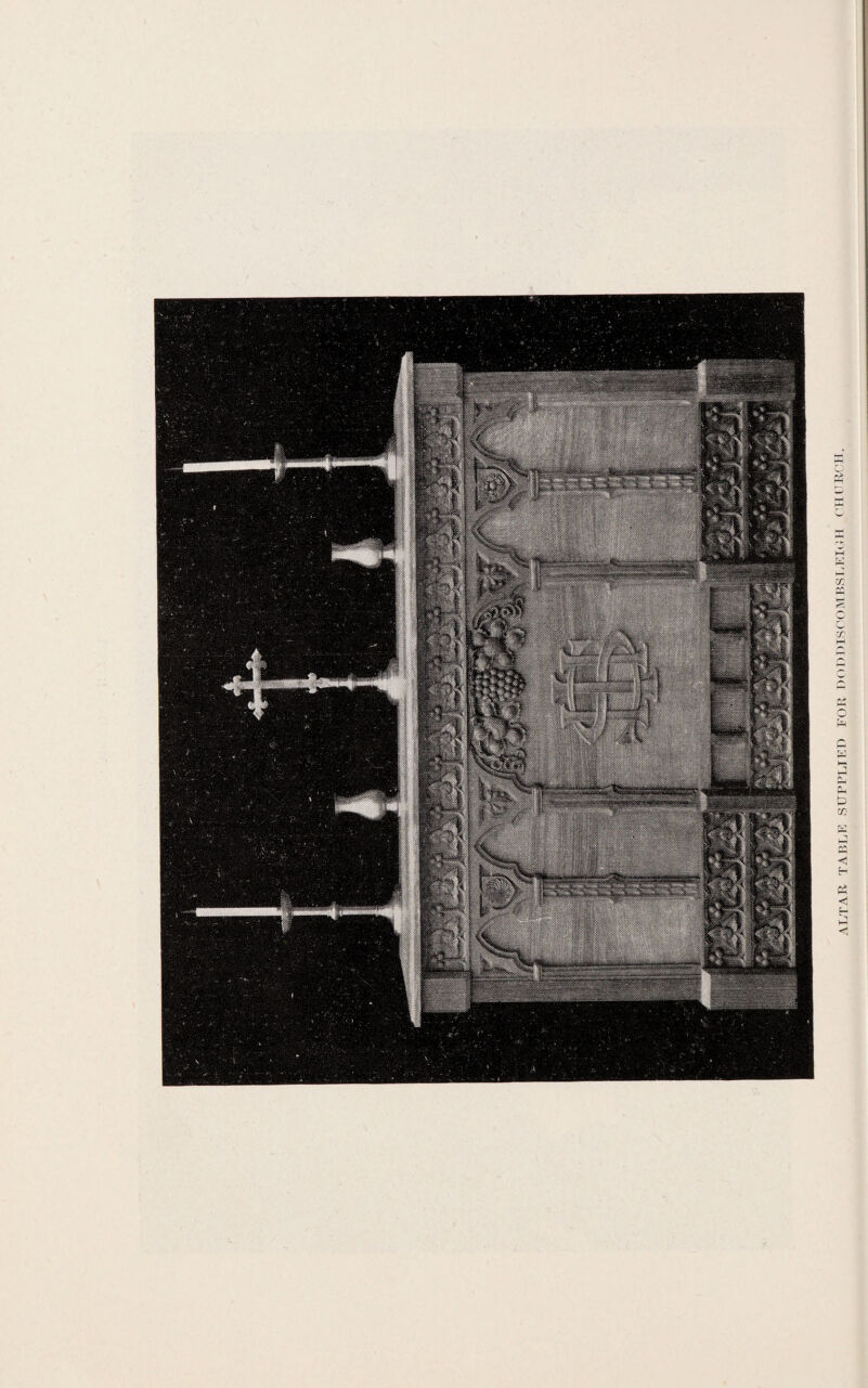 ALTAR TABLE SUPPLIED FOR DODDISOOMBSLEIOH CHURCH.