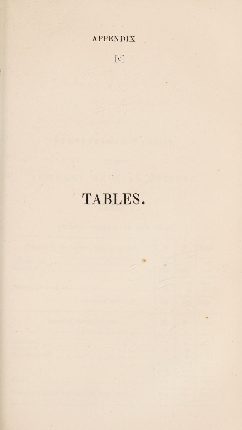 [c] TABLES