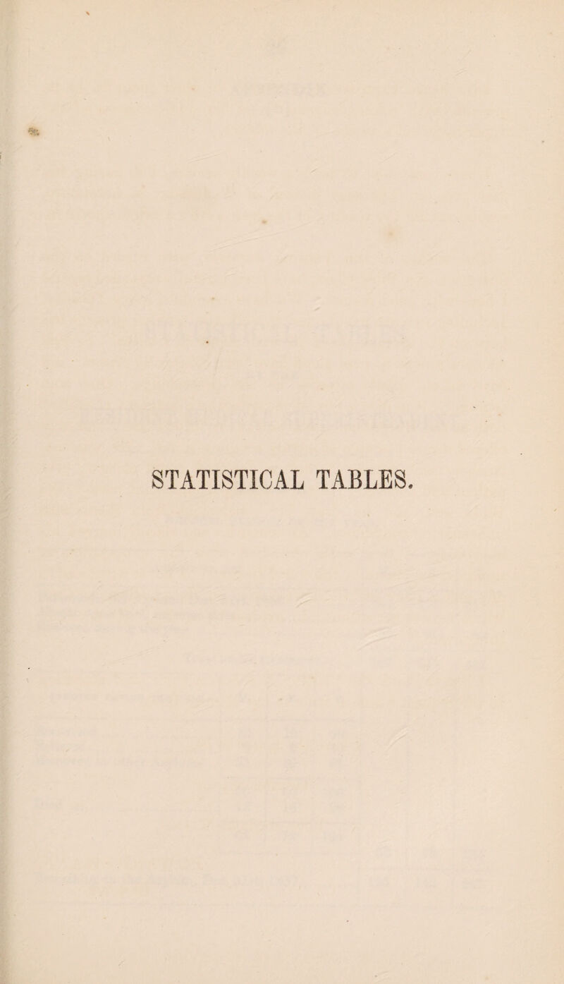 STATISTICAL TABLES.