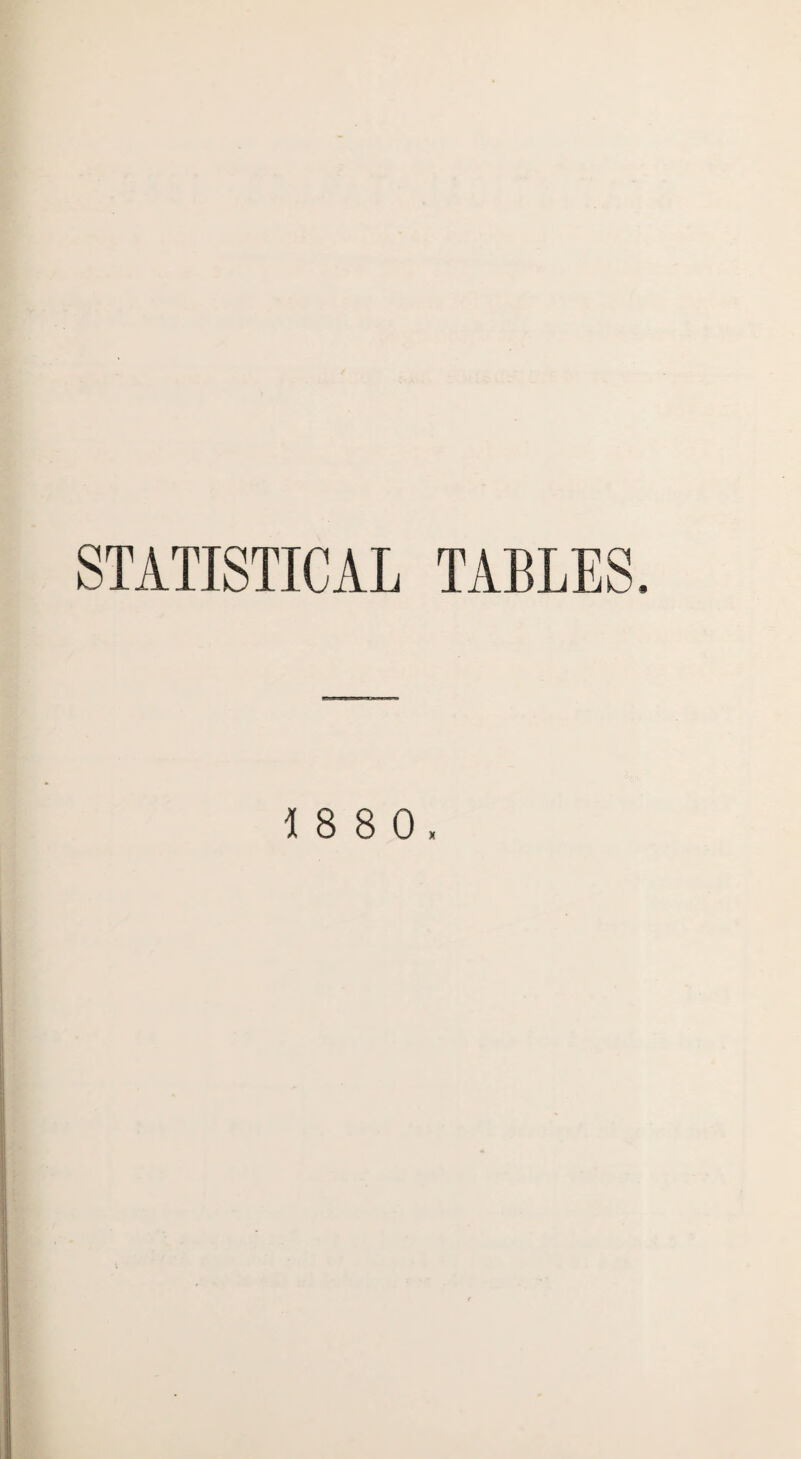 STATISTICAL TABLES