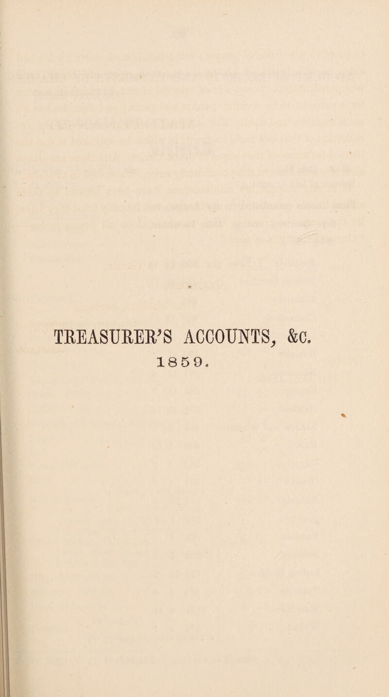 TREASURER'S ACCOUNTS, &c. 1859. %
