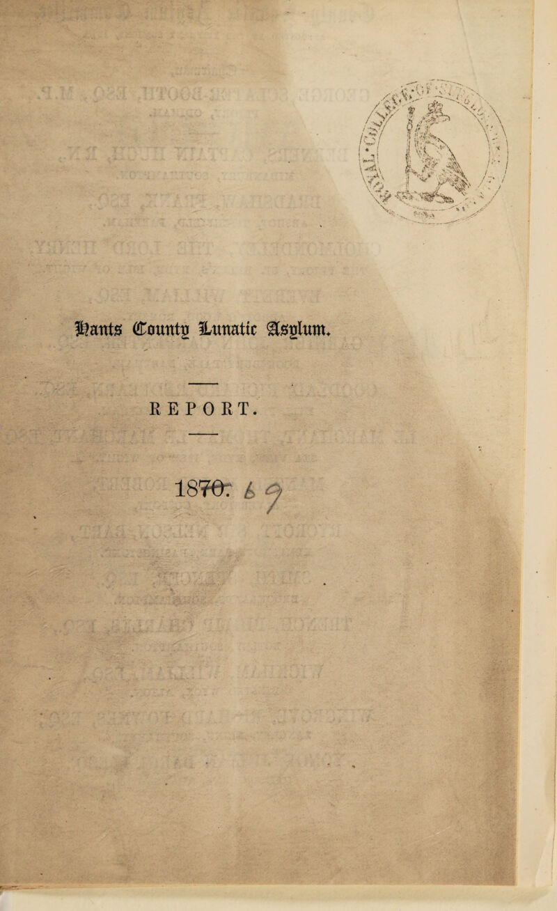 Slants (County ILunatic Stsglunt. REPORT. 1870: £ »