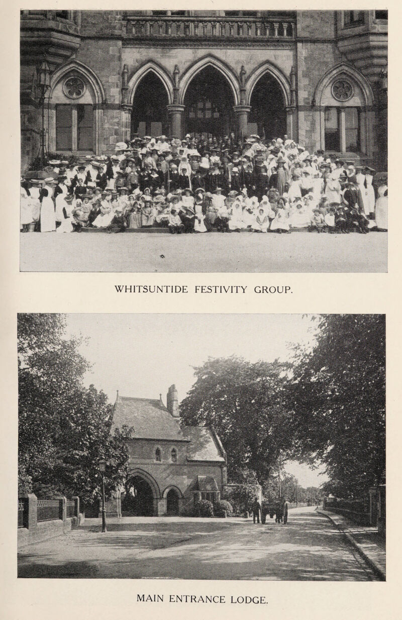 WHITSUNTIDE FESTIVITY GROUP. MAIN ENTRANCE LODGE