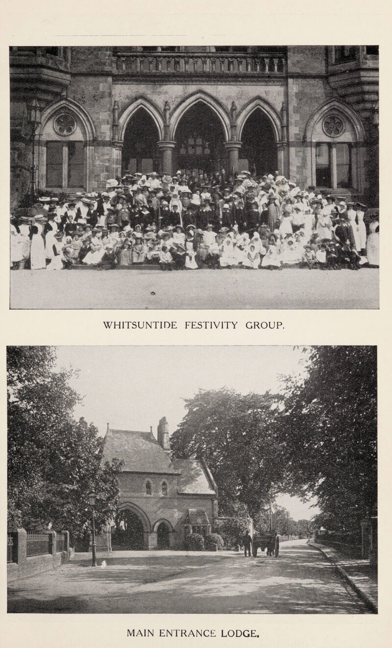 WHITSUNTIDE FESTIVITY GROUP. MAIN ENTRANCE LODGE