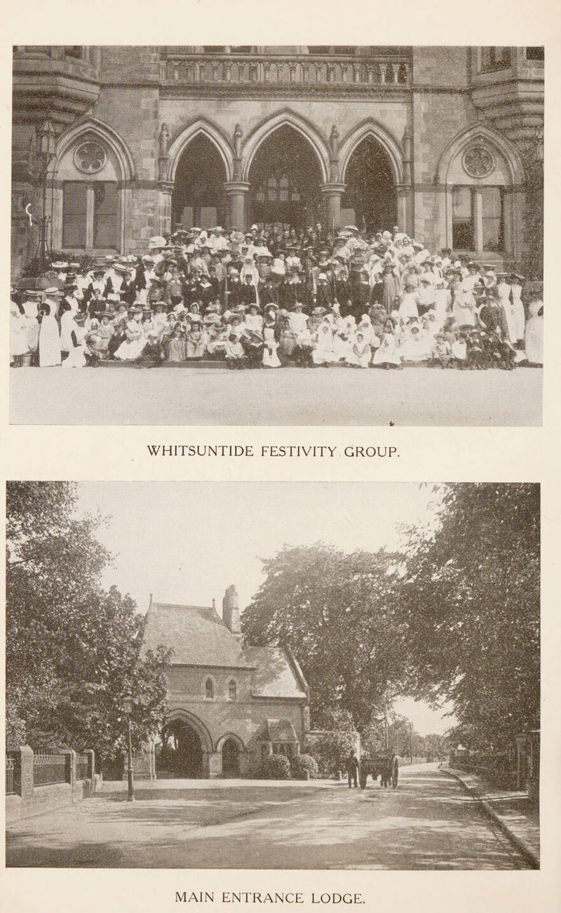 WHITSUNTIDE FESTIVITY GROUP. MAIN ENTRANCE LODGE