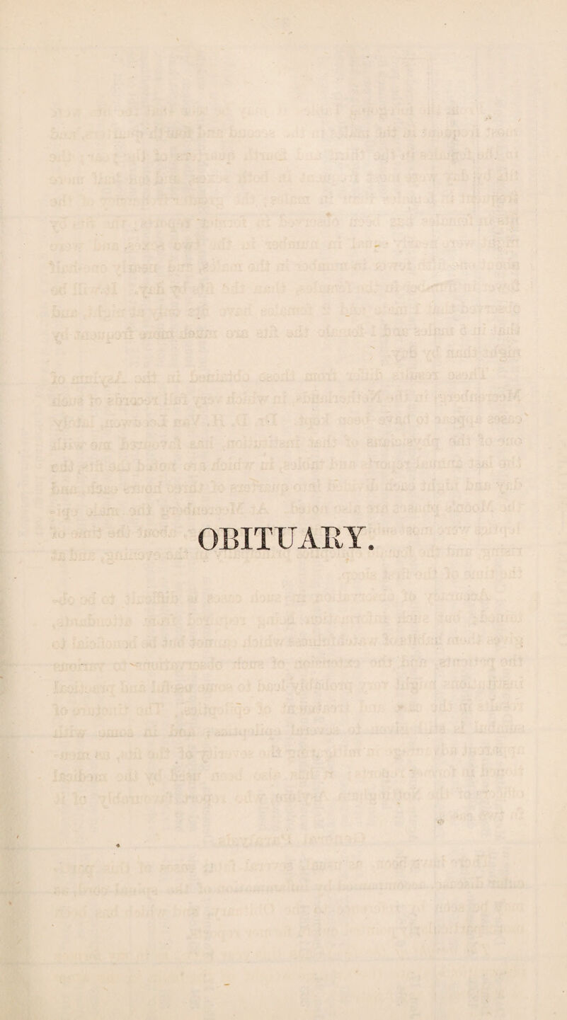 OBITUARY.