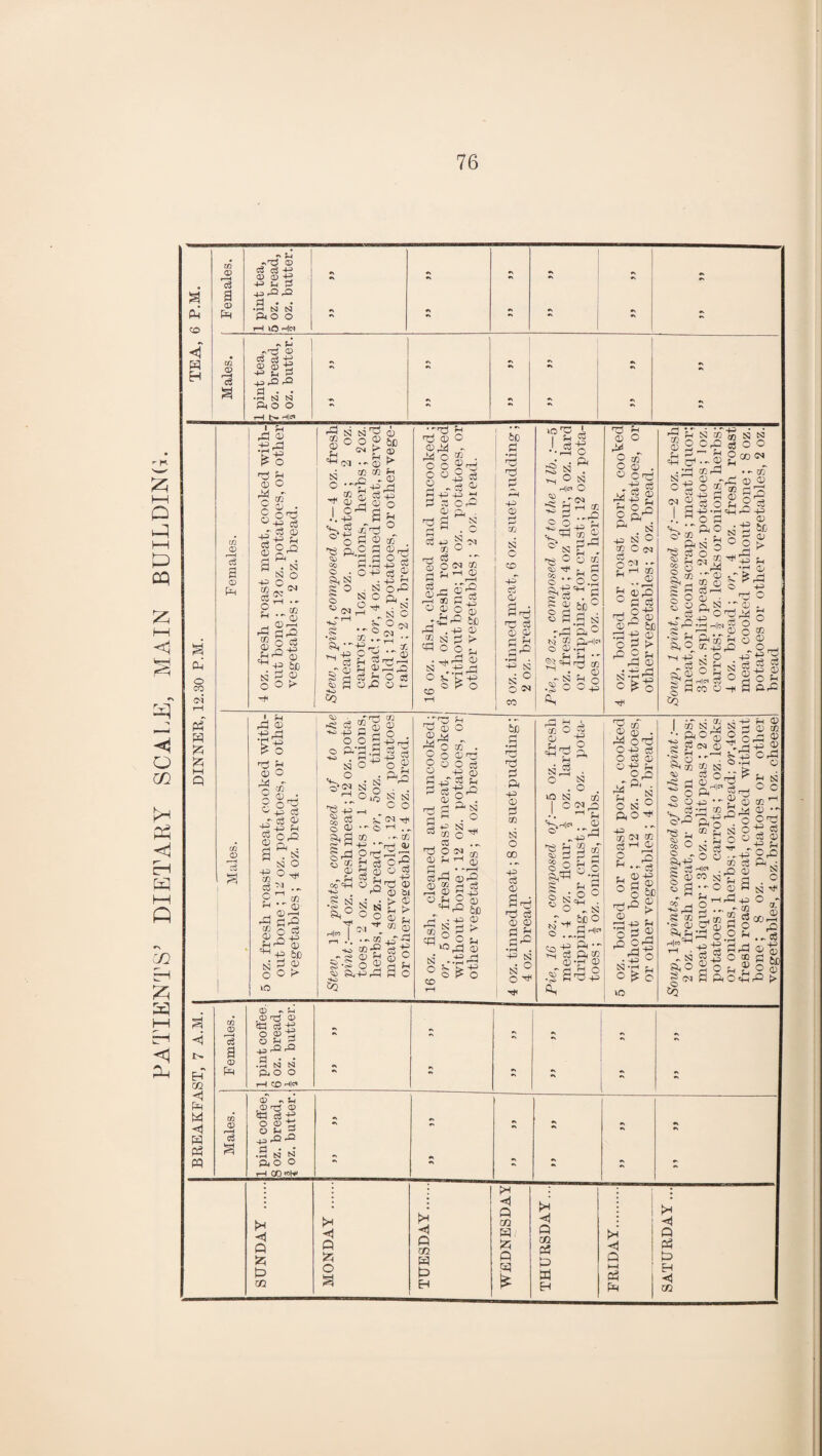 PATIENTS’ DIETARY SCALE, MAIN BUILDING.