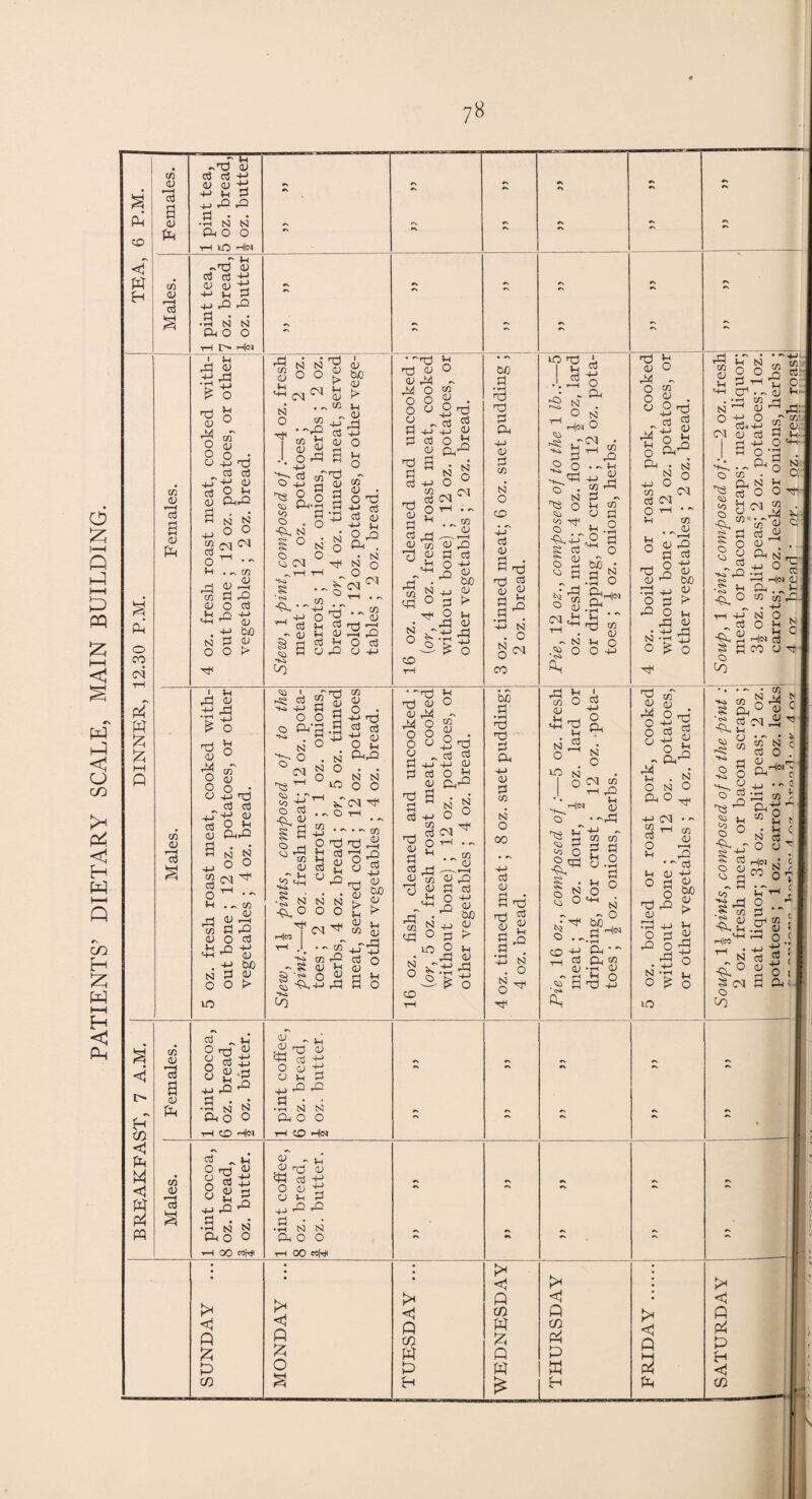 PATIENTS’ DIETARY SCALE, MAIN BUILDING.