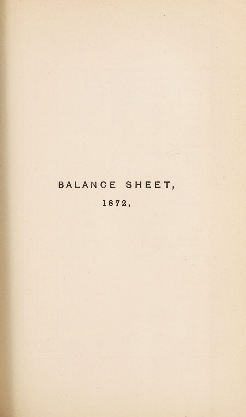 BALAN C E SHEET 1872.
