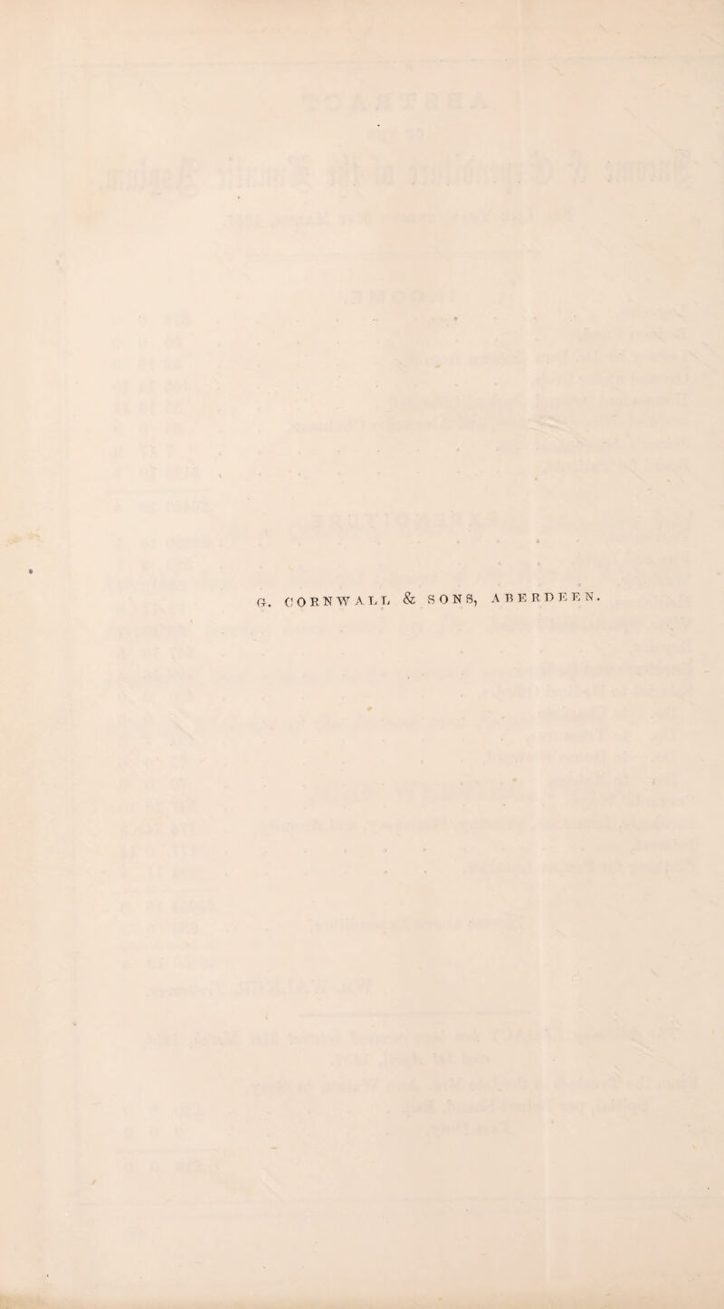 CORNWALL & SONS, ABERDEEN.