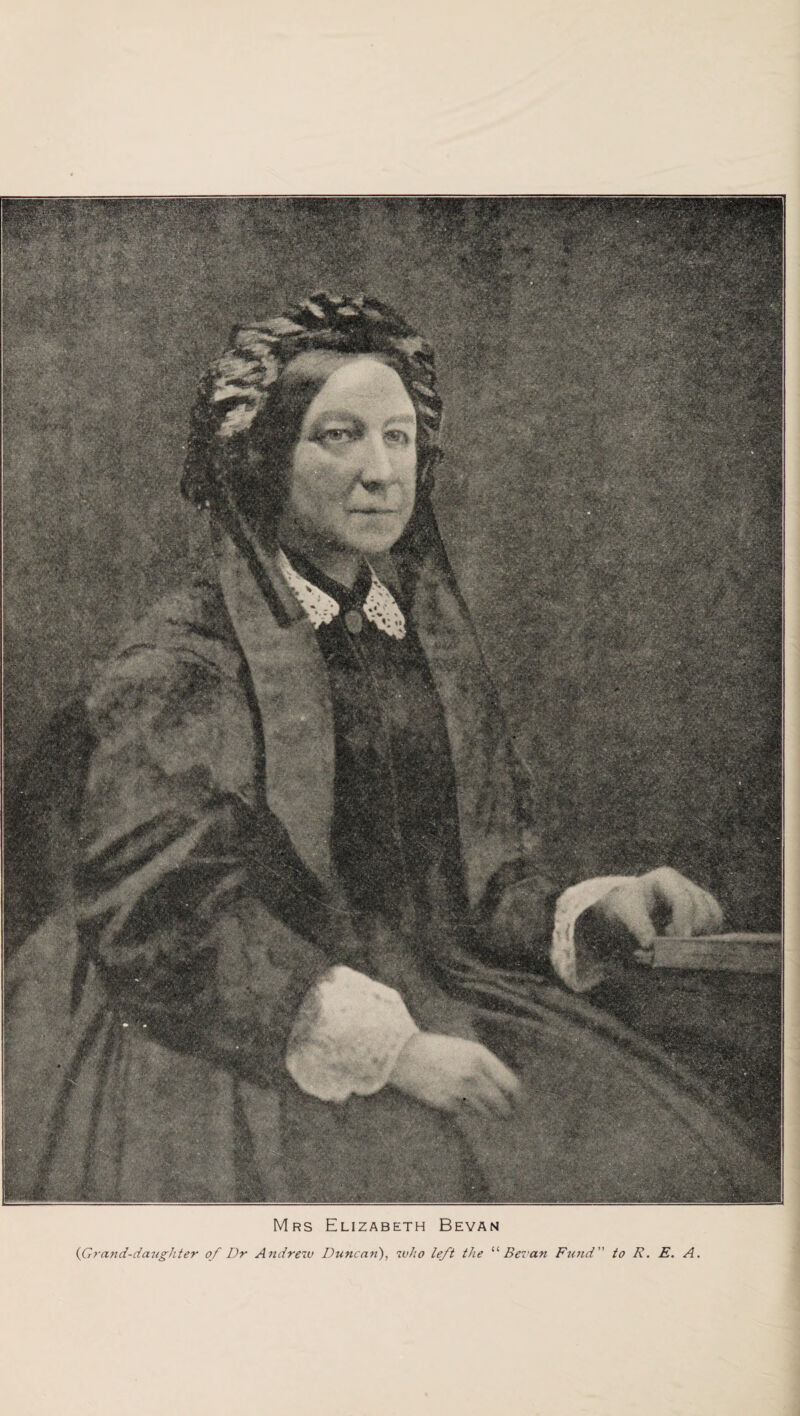 Mrs Elizabeth Bevan