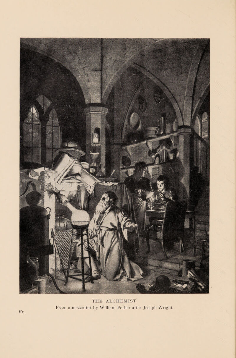 Fr. THE ALCHEMIST From a mezzotint by William Pether after Joseph Wright