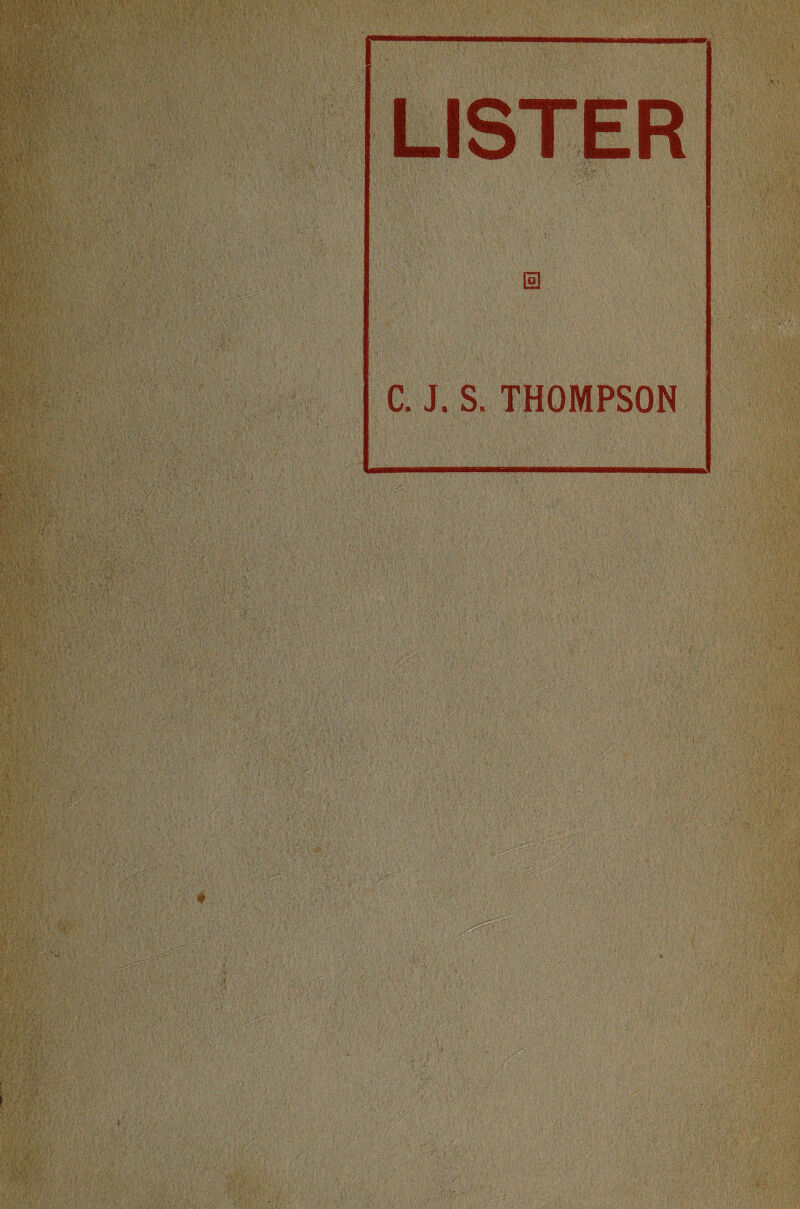 LISTER C. J. S. THOMPSON