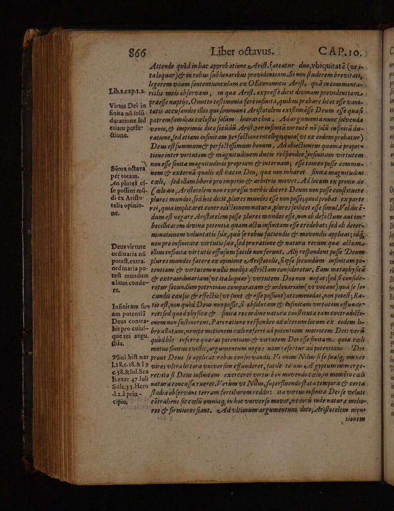 Virtus Dei in praeffe nuptijs. Omitto teflimmonia (ere infinita quibus probare Itcet effe vavi- finita n&amp; fol . £&amp;fts accu[andos illos qui fommant AAriflotelem exiflenaffe Deum ejfe quafi duratione fed. patremfatnitas caleflis folam - beeravclna ,- ddargumentanunc folueuda etiam perfc | yenío, có imprimis dico (eciidii zrifl per infivita virtute no fola im[inir du- Gione, vatione,fed etiam infiuitatn ber fetlioneintelloiyquta(ot ex codem probatam) Dew efl (ummumcr perfeziifimum bonum , Ad obietlioneso quami à propor« tioue inter virtutem ci magnitudinem ducis respoudeajinfinitam virtutem PME À NA, son e[fc finita zmagnitudimts propriam Qj internam; effe ramen po[fe comm pértoram, 477 (externa qualis efl bacsn Deo, qua uon inbaret | finta maguitudimi An plures ef- €&amp;li, fed illam libere pro imperio cf arbitria snovet. Ad locum ex premio: de Íc poffinr mü.. ( eelo aia; /driffotelem non expre[fis verbis docere Deum non po[fe con[istuere di ex Arfto^ | s/ure s psnundos,fed boc dicit plures mundos effe non po[fesquod probat. ex pavte telis opinio», ,; ,quiaimplicaret contradi:lionem mature plures [eiheet effe fimul. el atce- Nm duim efl wegare AAriflotelem poffe plures utindos effe son ob defetium ant im becilhtatem droina potentia onam abl infinitam ejfe eredebat: fed ob deter- : snimatunem voluntatis [ua qua (evebus faciendis cj» movendr applicat; idd,- Deusviene P prosmfmtate virtutis fua ed proratione c matura verum que: atium, ordinaria no: S Miesinfiaita virtutis effnfum facie non ferunt, AL e(bondent poffe «Deum: potefexera:. plures mumdos facere ex opinione e/frifotelis,fiipfe fecundum infinitam po- ordinaria po- geytíaps cj» vtrturemsullum medas affriflam confideretur, £am metaphylica xci in h e extraordmariam(ot italoquar) virtutem Deovon wegat:[ed f confide- um reti fecnndiam potenttaos comparatam e$ ordmartam(vt vocant)quaá [e feu cundi cauia ct effeElza (t (uut. cfr effe poffint )accommedat non poteff ; Ra- Infinitam fu» fio eff non quod Dew wonpoffit,fi abfolutam ct; infinitam viriutem effnude^ am potentià rett(edquodpbyfice cie (imita vesordmenature covflituta eam coutraditfi- Deus contra eger non (uff inerent. Parevatione respondeo ad alterumlocum eX. eodem h- hit pro cuiut- jj allatum nempe vaotionepà coh veferriad potenttawn motricem Dei: versi dus AE'- auodbie imferre quaraa potentiam ci virtutem Dei effe fitam. quia cali | suotué ffstwus exaldit ,aveumentum nego : mam vefertur ad potentiam Des 7lini.hift.nar prout Dens fe applicat vebas coneruandis. P1 emm Idus fi fe (naf, omnes 118.c18.&amp;19 oiye s oItvalittora oniver(im effauderet, face. 104m ezFgyptummimerge- fi DN P ret:ita fi Dein infimtam: exerceret LL in movendocolo,m momtto cafa J Solc.3 5. Hero 4rd eoncu[fa rueret evi ot Nilus, faperflmendo fVata tempora Cj certa 12 prín.- fladiaob(ervavs terram fertilorem vedáu: sta virtus tufinita Dei fe veluti cipio, ^ ^ ' eütábens (ic coru otsniag, in boc vurver(o mover yot cori inde matur a meliae. (00 T ves el frpatores fiat. edd vltimum argumentum dicos Ariffereleus mena duod: | | , Montem