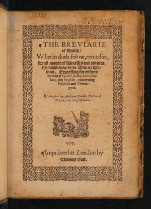 The Breviarie of health book cover
