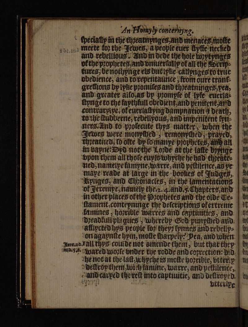 An Hopyhy concermyn Ie tures; be nothynge els butipke callynges to true ſtynge to the fapthfull obedient, and penitent ard ky