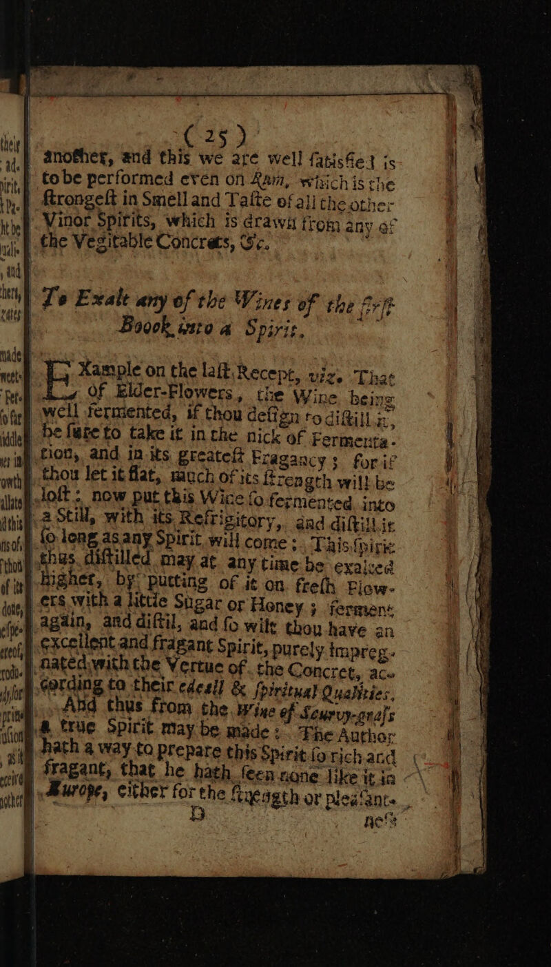 eit | another, and this we are well fasisfet js firongeft in Smell and Tafte of all the othe: Baook wsto a Spirit, ers.with a httie Sugar or Honey; fermens again, and diftil, and fo wilt thoy have an Abd thus from the. wixe ef Scuruy-anaf's nels