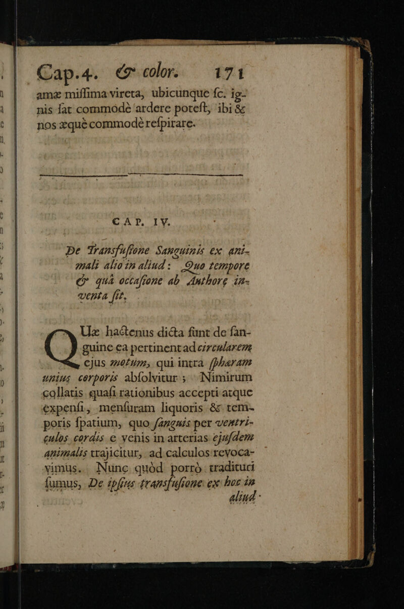 imt: ———————— Cap.4. € cor. — 171 amz miffima vireta, ubicunque fc. ig- nis fat commode ardere poteft, ibi & nos xqué commodé refpirare. CAP. IV. De ransfuffone Saueutuis ex. ani- eal alian aliud : Quo tempore (C qua eccafrone ab. Anthore in- vtpta fir, Uz hactenus dicta fünt de fan- guine ea pertinentad c/reglarene ejus 7701/7, qui intra (pbaram unius cerporis abíolvitur ; — Nimirum callatis. quafi rationibus accepti atque expeníi, meníuram liquoris & tem- poris fpatium, quo /2zgmis per veatrz- eulos cordis e venis in arterias ejufdem animalis txajicitur, ad calculos:revoca- vimus. Nunc quód porró. tradituri fumus, De zpfeus 4ransfufione ex gus | qute