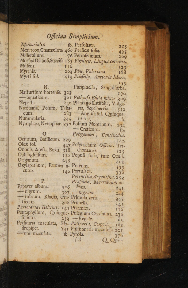 Mercurialis: ib. Perfoliata. 215 Mezereon,ChamzlIxa. 460 Perficz folia. 435 Millefolium. i76 Petrofelinum. 209 Morfus Diaboli,Succifa. 185. Pyilizss, Lzngua ceroina. Mufcus. Ii!ó 123 Myrrhis. 203 Pbu, Valeriana. 188 Myrti fol. 419 Pilefella, Auricula Mura. Pss N. Pimpinella , Sanguiforba. Nafturttim hortenfe. 303 190 -——aquaticum. 30I Pstbyufa 1, Ef ila minor 309 Nepetha. 240 Plantago Latifolia, Vulga- Nicotiana, Petum, Taba- ris, ; 1 q nervia, a 2)» ) L&cti i 357. : P: Nymphaa 4, Nenuphar. 350 Poltum Montanum, | 234 — Cretict im. ib. O. slyeonum : Jentin li. Ocimum, Bafilicum. 239 Olez fol. 447 Polytrichum Officin. t $. 328. Chnomanes, Ononis, Are(íta Bov 125 Ophiogloffum, 125, Populi folia, tum Oculi. Origanum. 238 Oxylapath hum, Rumex a- Porrum. cutus, | 140 Portulaca, T. tentilla drgentina. E Praf?um, Mari ubiunm Papaver album. Lini Bim. — nig rum. 307 c— nigrum, — rubrum, Rhas, erra- Pritula veris. ticum, 398 Prunclla. Parietaria; Helxine. 145 Pentaphyllum, Q 'uinque- übel m Cervinum. 236 folium. 253 —-Regale. 1b, Perficaria maculata, Hy- Pu/icarza, Conyza. 6g dropiper AI Pilimonaria maculofa. 22 y ^b Pyrola d. f ) d ^ €6 7 A UY Js WEZ Ul T Woman — ee Meo 124 — non maculata.