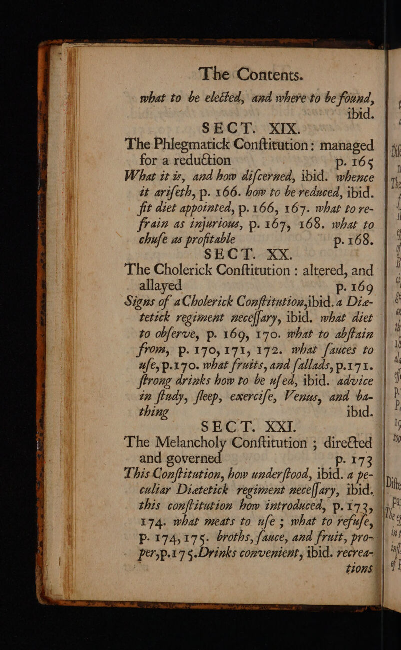 SECT. XIX. for a reduction . 16 SECT... XX. allayed 16 ftrong drinks how to be ufed, ibid. advice | in findy, fleep, exercife, Venus, and ba-_ thing ibid. | SECT. XXI. and governed eer “—~W