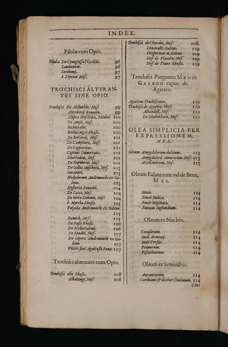 Pilulz cum Opio. dr | Pilule DeCysoglof/aNicolai. | . 96 i Landanum. 96 | Seribenj, Neri lj e 5tyrace Mef. 97 TROCHISCI ALTERAN- TES SINE. OPIO. n Trochifci :De Abfinthio, Mef: 99 ib Alexiterg Renodei, 99 Wa Alipte Mofcbate, Nicelai. Yoo un | De Anifo, Mef: Too T Bechici alli. I0O Bh | Bechici nigri Kbafis. 100 a De Berberts, Mef: IOI a j De Camphera, Me[: IOI - De Capparibus. Iot M Cypheos Damocratis. Io2 M AX Diarboden, Mef. 102 13 | De Eupasorio, Mef: I02 1t De Gallia Mófchata, Mef. | 103 Gerdonet. 103 Hedyehroen Andramachi ex Ga- 1 leno. 103 AM Hyfferici Renodei. 104 mii * De Lacca, Mef: 104 n De terra Lemnis, Mef? — 04 nm é Myrrba Rbafis. IO$ | Pelyida Amdromachi ex Galeno. PIN Io5 ls Ramich, Mef: 10$ d De Rofis Rbafis, e qOÓ De Scylla Galesi, *— 1e6 1 De Spodio, Mef: I 07 In De vipera Andromachi ex Ga- | [; leno. 107 li Viticis fiue Agnicaffá Reno: 107 i Trochifci alterantes cum Opio. Jrecbiféi: albi Rbafis. 108 J Alkakepei, Mef: 108 diee jfci deCharabe, Mef: 108. Diacoralli, Galeni... - 159 Diaffermatm, GAlepi. Io9 Szef de PInmbo, Mef. Io9 Sief de Thure Rbafis. 109 Trochifci Purgantes M x s: ex G ALENO capite de Agarico. Agaricus Trocbifcasus, 110 Trochi[ci de Agarieo, Mef: IIO Albandall, Mef: IIO De Rhabarbaro, Mef: IIO EXPRESSIONEM, M E. Oleum Amyadalarum dulcium. 113 Amygdalarii Amararum Mefz X1 3 4velamrum, Mef: I1I3 Oleum Palaninum vel de Been, M sz s. Maris. I I4 Nueis Indie. —. II4 Aucis Mofibata, II4 o Nwucum Taglandium. 114 Oleum ex Nucleis. Ceraforum. 114 Mali Armeng. | II4 Mali Perfiei. 114 Prunorum. II4 Piffachiorum. Il4 Oleum ex Seminibus. Auraptiorum. ! II4 Carthami e dicitur Cincinum. X14. Citri Dm mre i Sut ni a 26 2n, » e TRU en tat