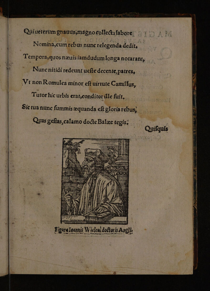 Quüíueterum gnauus,mágno collecta labore, . - Nomina,cum reb di nunc relegenda dedít, 2 Tempora,quos nzuís iamdudumlonga notarant, — Nuncnitidi redeunt uefte decente,patres, V't non Romulea mínor eft uirtute Camillus, Tutor híc urbis erat,condiítor ille fuit, Síc tua nunc fummis equanda eft gloríarebus; Quas geflas,calamo docte Balae tegis; agat ai up JJ Ra A NACINTCE TH CETTT CT rre Figera Iestnis Wiclem