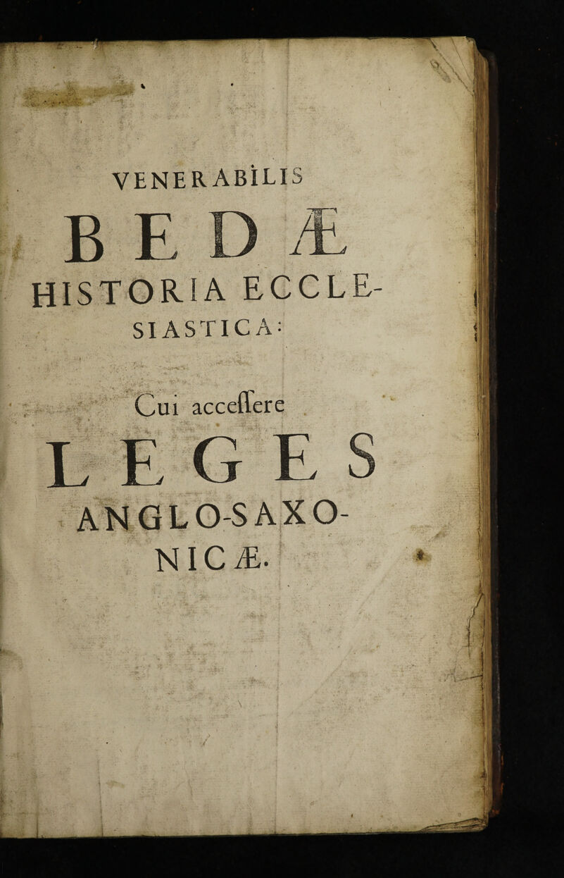 venerabilis ECCLE¬ SIASTIC/^ NIC &•