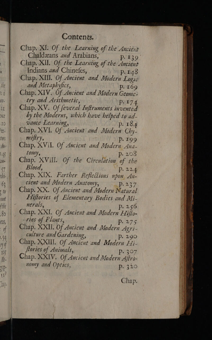 Why ura | Contents. Chaldzans and Arabians, p13 Indians and Chinefes, p. 148 ‘Chap. XIII. Of Ancient and Modern Logic and Metaphyfics, Pp. 169 Chap. XIV. Of Ancient and Modern sion try and Arithmetic, pet Chap. XV. Of feveral Tuftruments abel by the Moderns, which have helped to ad- VANCE Learning, p. 184 Chap. XVI. Of Ancient and Miler: Chy: mifiry, P. 199 Chap. XVIL Of Ancient and Modern Ana- tomy, p- 208 Chap. XVill. Of the Circulation of the Blood, p. 22.4 cient and Modern Anatomy, Pp. 237 Chap. XX. Of Ancient and Modern cari Fiiftories of Elementary Bodies and nerals, py Chap. XXI. Of Ancient and Modern ae ries of Plaats, p: 275 Chap. XXII. of Ancient and Modern set culture and Gardening, 290 Chap. XXIII. Of Ancient and Maer Hi- Stories of Animals, 307 Chap. XXIV. Of Aucient and Meee Afr 0- nomy and Optics, 14920 Chap. ee . poet Se SS se: — =