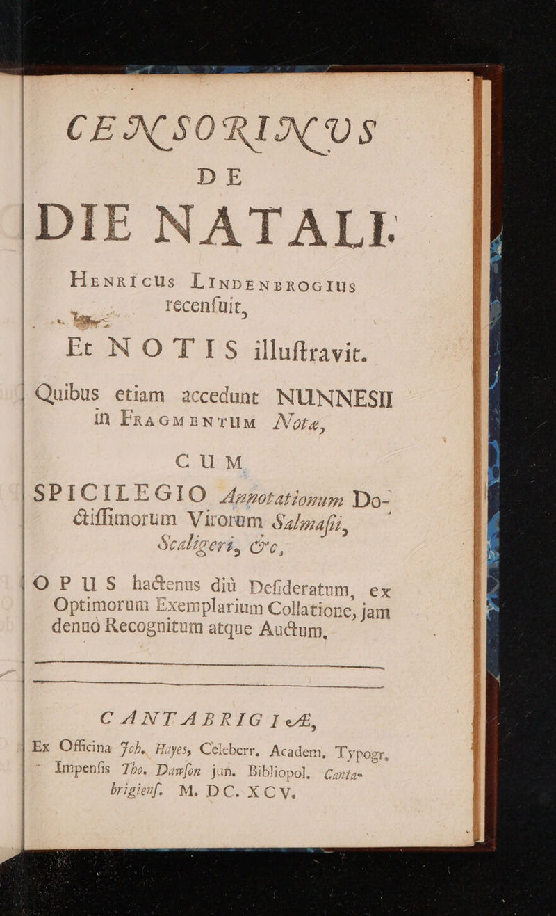 rCceni uit, E xem plar [. fidet ratum, v9