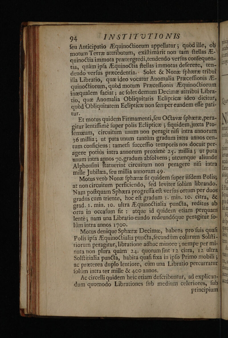 feu Anticipatio ZEquinoctiorum appellatur; quódille, ob motum Terre attributum, exiftimárit non tam ftellas ZE- dendo verfus praecedentia: : tur. unum intra annos 7c.gradum abfolvens ; utcumque aliunde mille Jubilzea, feu millia annorum 49. ortu in occafum fit : atque id quidem etiam perquam lenté; nam una Libratio eundo redeundóque peragitur Ío- ]üm intra annos 1700. Ac circelli quidem heic etiam defcribuntur, ad explican- dum quomodo Librationes fnb medium celeriores, fub principium vit n jug V | M tlorm l: |
