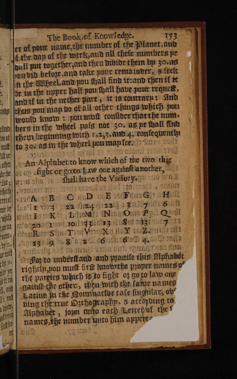 € Sevan of rhe werk,and all thefe sunthers pe i wiih? ren inh Ot fiiieg wp tnt hp 04 nltt pe ttt ff, and (4 an fy alte ff ttl wv a Gall fina itrand chen tf Hesse the upper | landiit i the wet hue pou map Bo of woula Knots + pon init bers inthe wheel palg not 30. as pe hall hut ehear keginning tit) 152,35 ani 4; confequenths fo 300a8in the woherl pou map Tees in : An ‘Alphabetito know which of the tivo thar t yeogtiamcy ¢ BLP oaRY £ ae) &amp;} Gert gt Tio Vero Nom i Fieg to understand cand wiadile this Aphabet rightlp,pou mutt Grit knotethe proper named o° the pavgtes which 18 fo fight 03 ne to laiwone Haiti he otbeu, wrnwith the. fame na nies Lacie ia te ons ative cate fingular, ob” bing thy-true DOrhographp. € accoenlatg, to Ainhabet , jopn tints each aLetiebet thet names. the number unto Him appere&gt;