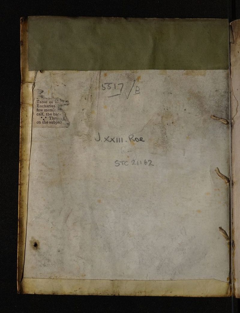 oF 2S Mees ‘4 . j , ro 5 Tabie of t: Eucharius ' few mendé ?&amp;. calf, the baci 5 *,* Throiipa ~ o. Py pos ard on the subject. xe