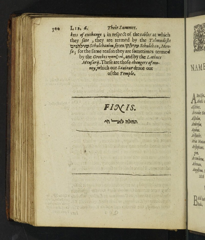 kets of exchange j in refpcd of the tables at which they fate > they are termed bv the Talmitdijh XPtirbV&Schulchanimf]rona tfl&W Schulchan,Men- fa • for r.he fame reafon they are fometimes termed by the Greekes t?u} and by the Latines M c*/kr ij .Thcte are thofe changers ofme- »ey5which our Sauiourdioue out of the Temple, -II nil -nail .1.111 I l ...uastM Finals. t ’ * u-nbnn !
