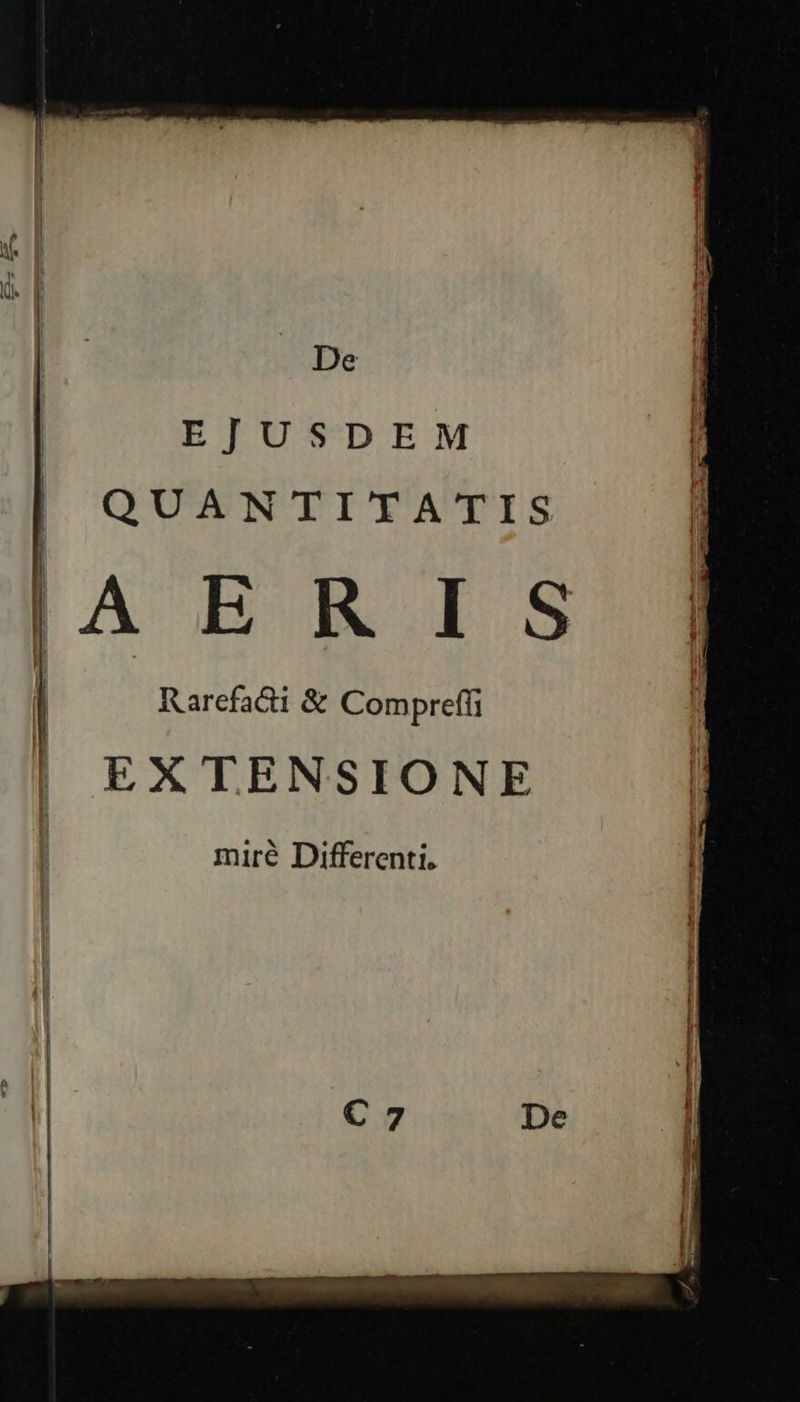 | De EXTENSIONE miré Differenti, 