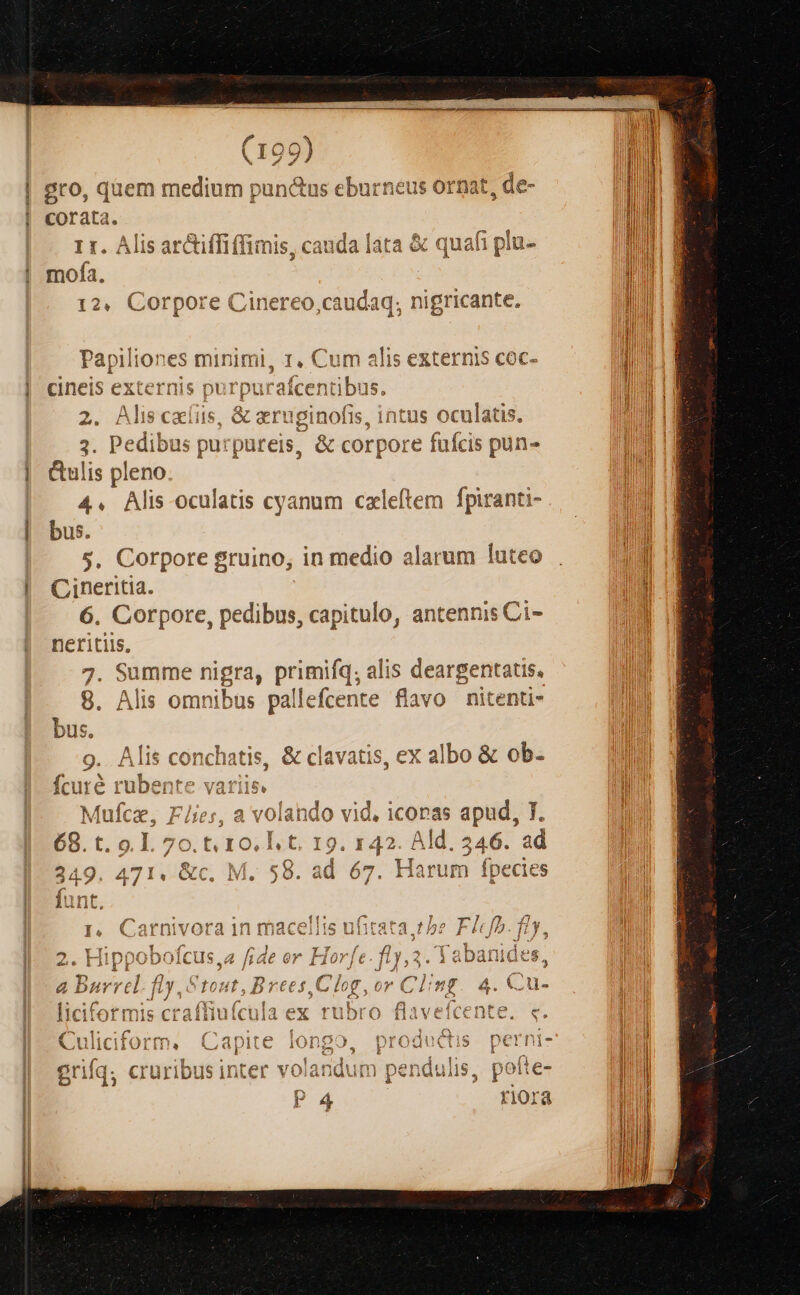 . iem med ium E )U zorpore Cine piltones ninimi, e B f i pa cineis externis 1 1 4 5 1413 ! A ! di o Ícis pun pore fu - ^E , G&amp; CO 2a is purei 3. Pedibus pu: is pleno 4. Alis-oculatis cyanum cx bus. &amp;ul ] i : 1ranti- a P io alarum 1 1 Á | it L ,inmed . ruino 5 5 * $. Corpore Cineritia. x albo &amp; ob. s apud, T. c Li lo, antenn z 3 3 avati: i. IiCODÀ Á 1 ü Vi ^ 4 $, capitu ?g a] Alis omnibus pallefcente Lg e i 6. Corpore, pedibu neritiis, n maceii 111 arniv A L23ài no Vw21123 ULLA P a Ot Y &amp; $ Á C