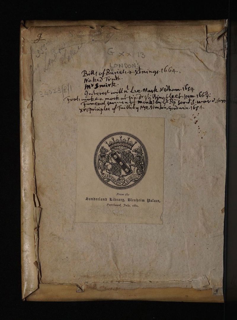 | By a a frone the Sunverlany Library, Blenheim Walace, | Purchased, $uly, 1882,