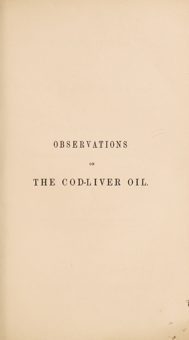ON THE COD-LIVER OIL.
