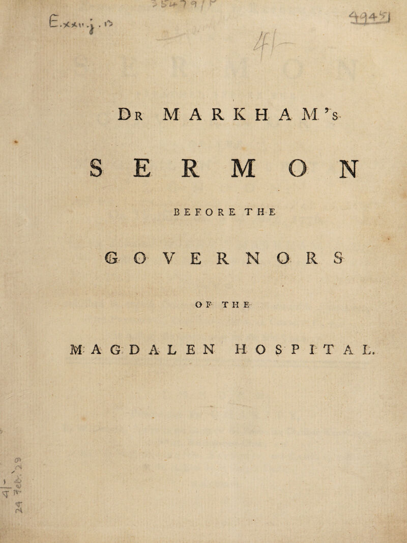 4-1 ^ (_ .>( jt.1'.» . $ 14 j D r M A R K H A M ’ s E BEFORE THE V E R 8 OF T H E M’ A G: DALE N< H O S' P I: T A E. r^ r4