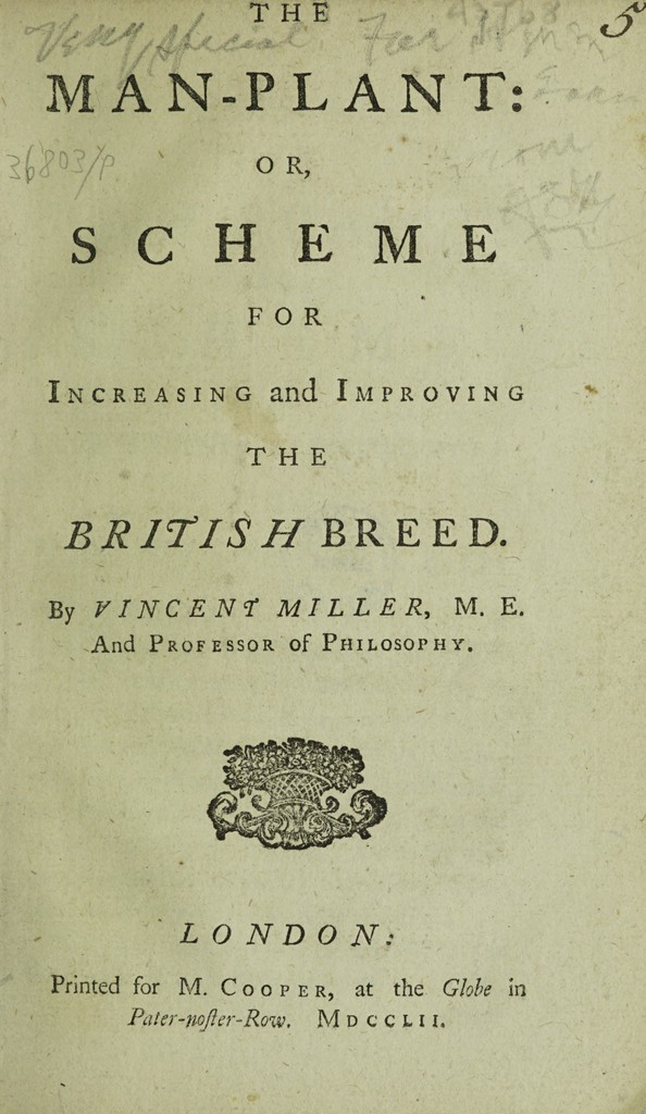The man-plant: or, scheme for increasing and improving the