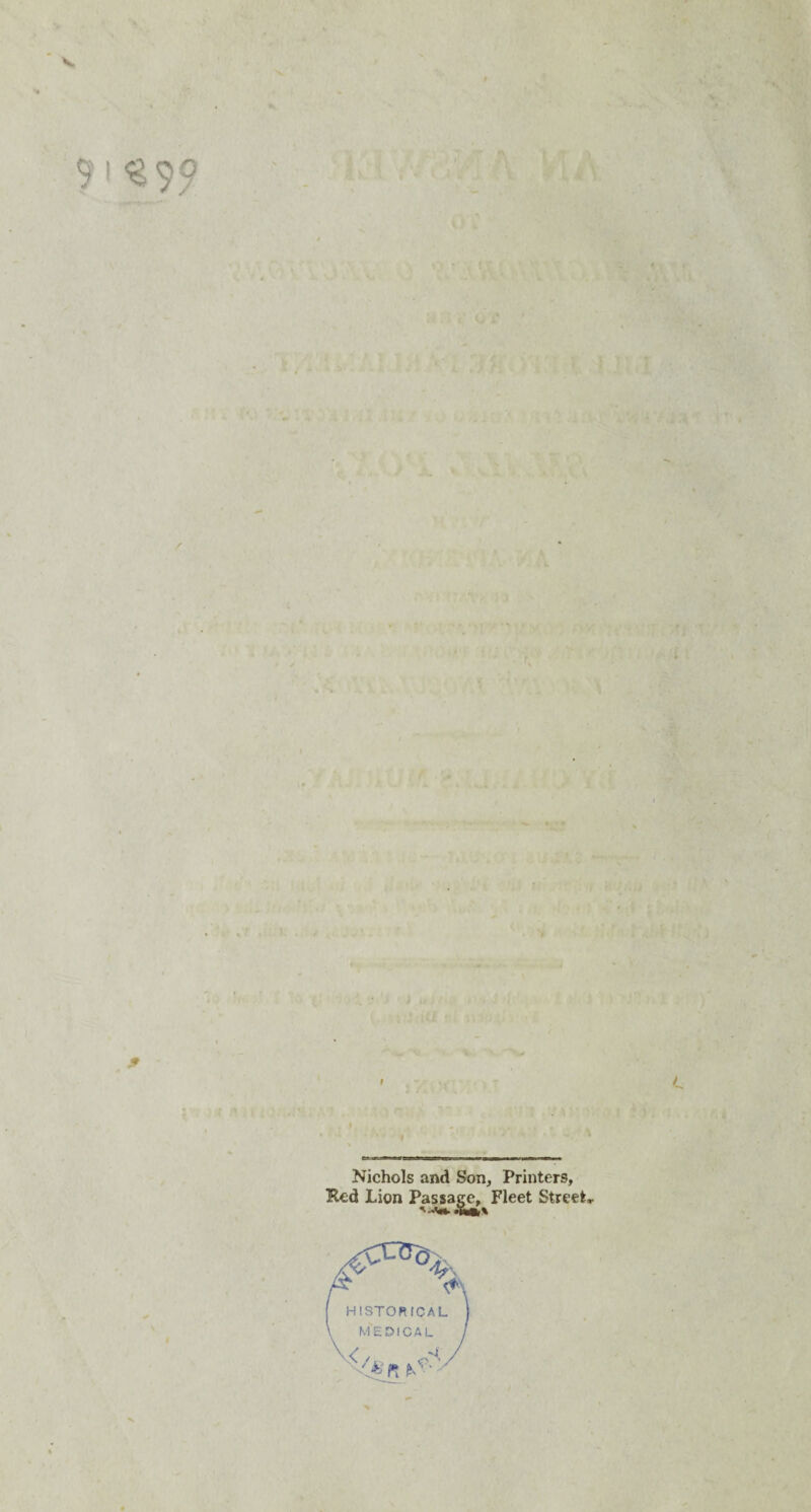 I Nichols and Son, Printers, Red Lion Passage, Fleet Street,