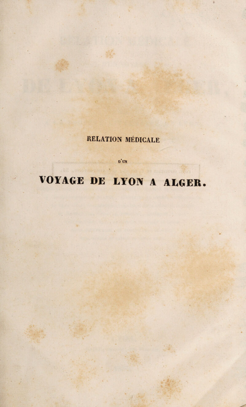 d’un 4 VOYAGE DE LYON A ALGER