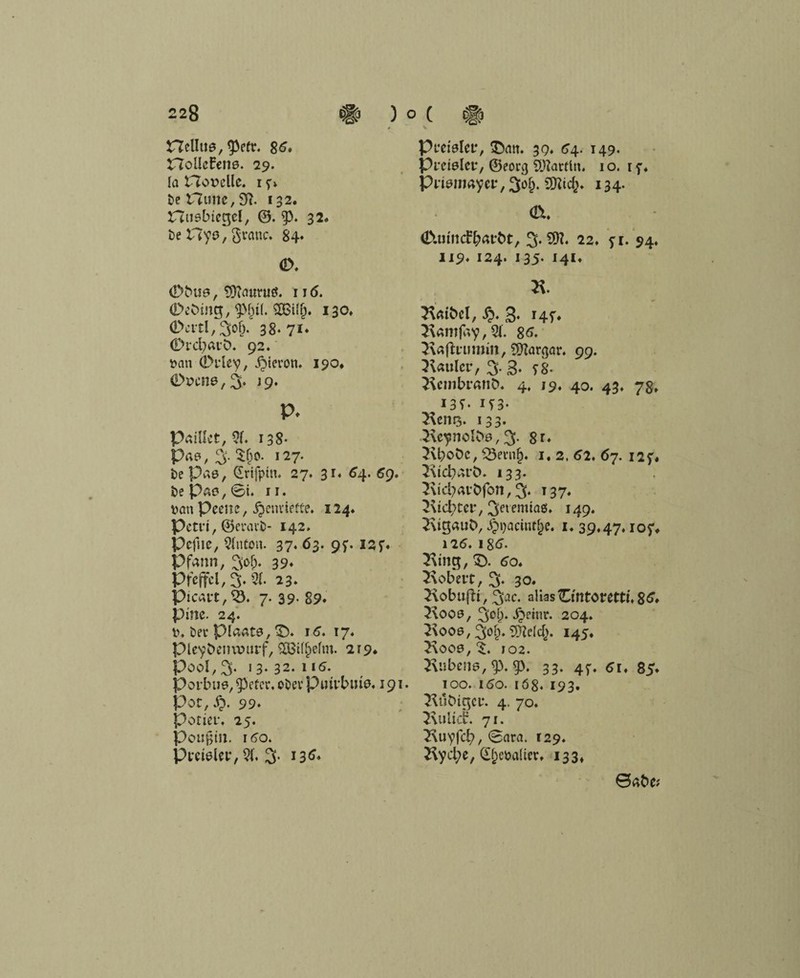 Hellna, 93efr. 86, Hoücfenß. 29. la Hovcllc. r 7» t>e Hirne, 2ft. 132. Htisbicgel, ®. g>. 32« t>e VXyo, graue* 84» a>. (Dbue, Naurus. ri6. (beding, 9>!jt(. 130, <T>atI,3of). 38-71* (Drcbairö. 92. »an ö>t*ley, $teron. 190* 0PCH6,3* 19» P* Paillet, 5f. 138- Pao, 3. $&o. 127. bepao, drifpm. 27. 31- 64. 59. »e Pae, ©i. 11. »an Peene, jjenvieCfe. 124* Petri, ©erarö- 142* Pcfitc, 9(nton. 37-63. 9f. 127- Pfann, 3of> 39- Pfcffci, 3. Q(. 23. pic<u*t,S3. 7. 39. 89- pme. 24. ». öec piaats, ©. 16. 17. Pleydenwmrf, SOBif^efm. 219* Pool, 3. 1 3. 32. 116. Porbue, $cfcr. oi>ev Pmvbtne. 191 - Pot, S}. 99. Potier- 25. Poufjin. 160. Pteieler, ?f. 3* J3^* Pfcielc», ©an. 39. 64. 149. Pmele», ©eorg SDZarfln. 10. if- Priornayei:, 30&. 9)?ic(?* 134. d\. UXaindfyartt, 3-^* 22- 71. 94. 119. 124. 135. 141- X. 3\aidcl, $. 3- 147- 2Umfay, % 86. 3\afU*umm, ?[ftargar. 99. ; fauler, 3. 3. *8- ^cmbranD. 4, 19. 40. 43. 78» 137- *73- ^eiiQ. 133. iHeipnoIbe, 3- 8r. KboOe, 23evnfj. 1, 2. 62. 67. 127- 2\td?ard. 133. 3\id?ai*dfon, 3« 137. Ktctytei:, 3«'emias. 149. 2\tt$aud, ^pacint^e. 1- 39-47-107, 126. I 86. 2une$, ©. 60, 2\obett, 3- 30- Kobufti, 3ac. alias ZintOtCtti. 86* Kooo, 3of> £einr. 204. 2\OO0,3°&» 145. 2\OO0,$. 102. ^ubeno, 9>- 9>- 33- 47« 61, 85- 100. 16o. iö8- 193. Milbige». 4. 70. 2\uUd?. 71. T\uyfc!?, 0ara. 129. 3$yd;e, (E£e»a(ier, 133» 0abe*