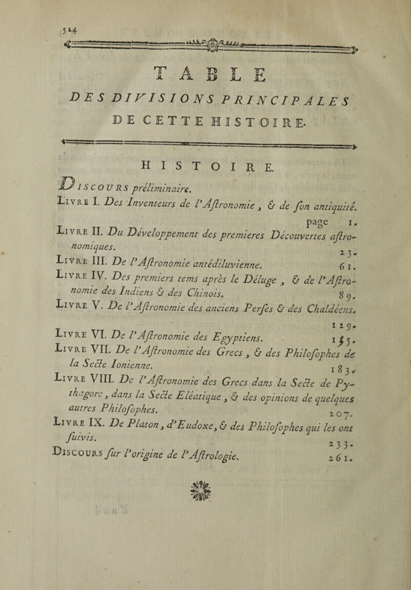 5 H jkk 3ÜL HP A ■o T TT7 X A. JD> JL JtL DIVISIONS PRINCIPALES DE CETTE HISTOIRE. histoire. IS c o U RS préliminaire. Livre L Des Inventeurs de l3Aftronomie j & de fon antiquité. page i. Livre IL Du Développement des premières Découvertes agro¬ nomiques. 2 Livre 111. De l}Aftronomie antédiluvienne. 6 i. Livre IV. Des premiers tems apres le Déluge 3 ô de l3 Aftra- tiomie des Indiens & des Chinois* %q. Livre V. De l3Aflronomie des anciens Perfes & des Chaldéens. i i q* Livre VI. De l3Aftronomie des Egyptiens. Livre VIL De l3Aftronomie des Grecs , ù des Pkilofophes de la Secle Ionienne. _ o , t i o 3 - Livre VIII. De l3 Aftronomie des Grecs dans la Secte de P y- tkgor, j dans la Secte Eleatique j & des opinions de quelques autres Philoftophes. 2 Livre IX. De Platon , d’Eudoxe, & des Pkilofophes qui les ont fuivis. J 2 3 3- Discours fur l3origine de l3 Aftrologie* 261, -m