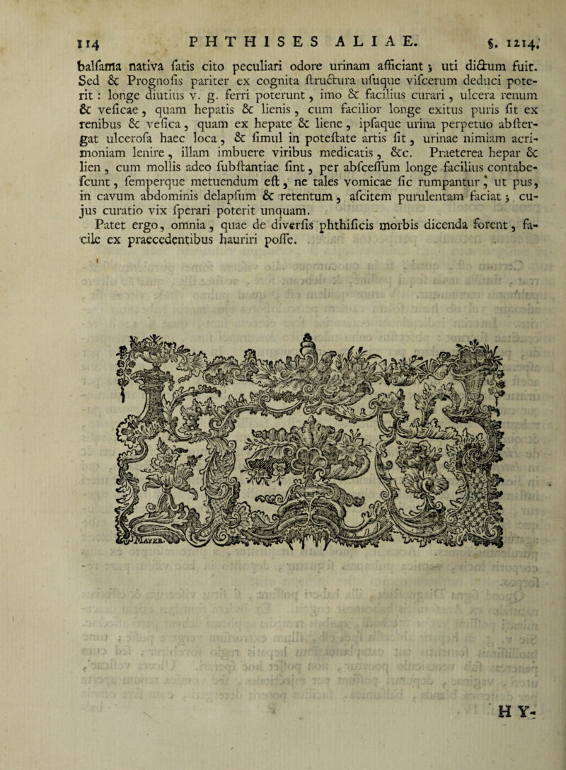 114 «. 1214.’ balfaffla nativa Tatis cito peculiari odore urinam afficiant 5 uti di&um fuit. Sed & Prognofis pariter ex cognita ftructura ufuque vifcerum deduci pote¬ rit : longe diutius v. g. ferri poterunt, imo & facilius curari, ulcera renum & veficae, quam hepatis & lienis, cum facilior longe exitus puris fit ex renibus 8c vefica, quam ex hepate liene, ipfaquc urina perpetuo abfler- gat ulcerofa haec loca, Sc fimul in poteflate artis fit, urinae nimiam acri¬ moniam lenire , illam imbuere viribus medicatis, &c. Praeterea hepar 6c lien , cum mollis adeo fubftantiae fint, per abfceflum longe facilius contabe- fcunt, femperque metuendum eft, ne tales vomicae fic rumpantur, ut pus, in cavum abdominis delapfum & retentum, afcitem purulentam faciat j cu¬ jus curatio vix fperari poterit unquam. Patet ergo, omnia, quae de diverfis phthificis morbis dicenda forent, fa¬ cile ex praecedentibus hauriri polle. N H Y-