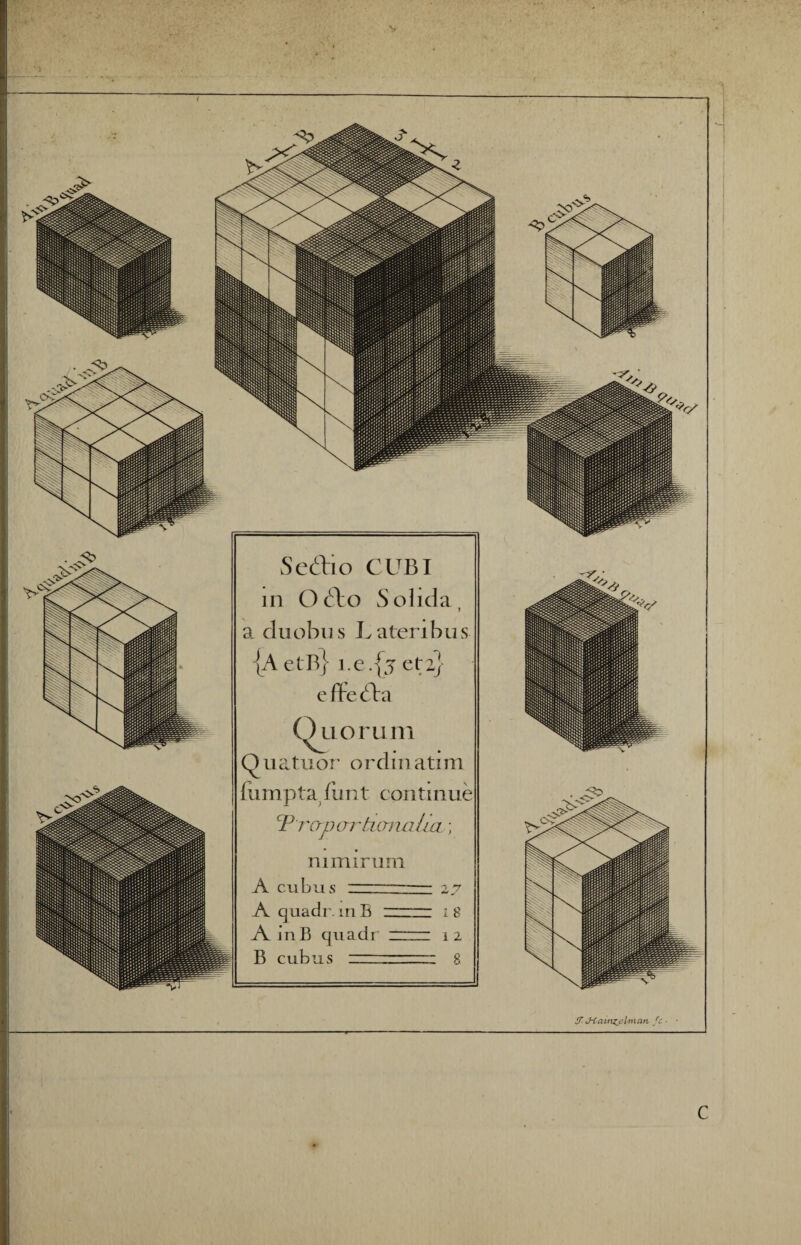 Seft 10 CUBI in O cSto Solida, {A etb} i.e.{5 et2} effeéla uorum Qua tuor ordmatim fumpta finit continué cP rap (rrtunialicL ; nimirum A eu bu s- A cjuadr. in B A mB quadr B cubus _ !T- J~tainz_cUnatt fc ■ ■ Y