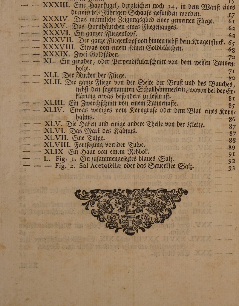 XXXIII. (gmc ^aai-fugd, bergki^m nod() 14, in bem 'iajanfl ein«ö bmüieitck3rabd3en@tb<iaf^-9«funbcn worben. f? XXXIV. Sao minnlicbc Seigtmgöglicb einer gemeinen $?(iege. 61 XXXV. 2)nä.g)ornl)'autd)en'eine0Sliegenaugeö. XXXVI. ©n ganjer ^(iegenfopf. 6,3 XXXVII. ©erganje^liegenfopfocn hintennebflbemifragenflucf. 6r XXXVIII. gtwad non einem feinen ©olbblatÄen. - -6« XXXIX. 3wci ©olbfflben. . ^ XL. (gin gergber, .ober .^erpenbifulgrf<i)nitt «on bem weifen ^gnnen- f)0(ie. y' XLI. :5)er.9^utfen,ber - «o XLII. S5ie gonje fliege »on ber @eife ber Q5vu(I unb beö «Saudbeö nebfi ben fogenannten @d)o(ll)ämmerlein, wononbei ber©« blarung etwad befonberö ju lefen i(!. ' .g-j ' XLIII. (gin 3n>«ed}fiJ)nii£ »on einem S:anncnojIe. g., XLiv^ gtwcig weniged »om ivorngrafe ober bem 5BIaf eined .S'orn« l^almd. XLV. ^öie .^»aPen unb einige anbere Q;^eiie non ber .Vierte. XLVI. S5ad.S)JarP bed jfalmud. XLVII. (gine '?:n(p.e.- XLVIII. 55or£|«5ung »on.ber Q:ufpe. XLIX gin £^aor pon einem S^ebbof. L. Fig. I. .©njufommcngefejfed blaucd @0(5. — Fig..2. Sai Acetofells Ober bfld ©guerPlec @glj. 87 ■ 87 88 .8.9 9J 93 9a