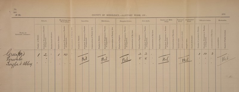 794 1901 (C II) COUNTY OF MIDDLESEX.—SANITARY WORK, 190 . (572)