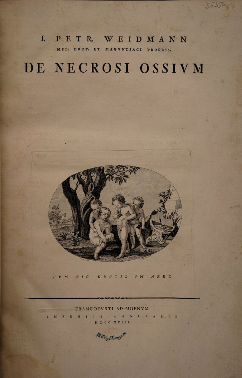I. PETR. WEIDMANN MED. DOCT. ET MAGVNTI ACI PROFESS. DE NECROSI OSSIVM