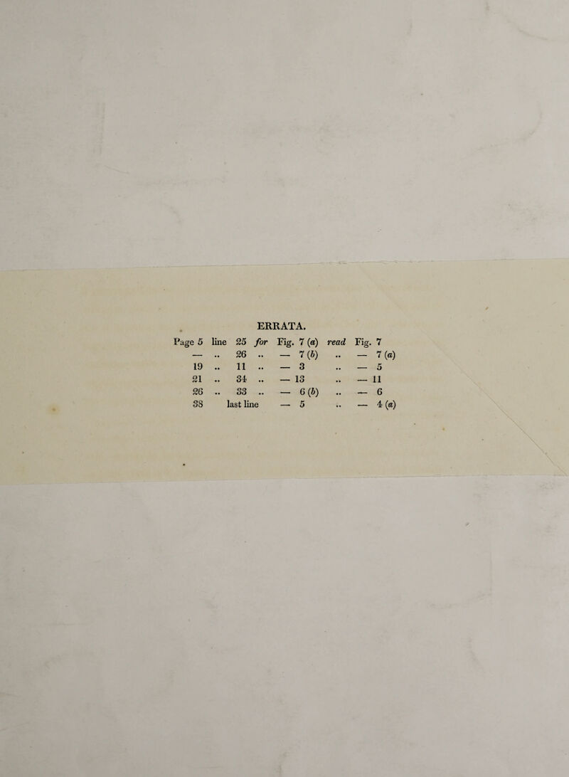 ERRATA. Page 5 line 25 for Fig. 7 (a) read 26 .. — 7(i) Fig. 7 - 7(«)