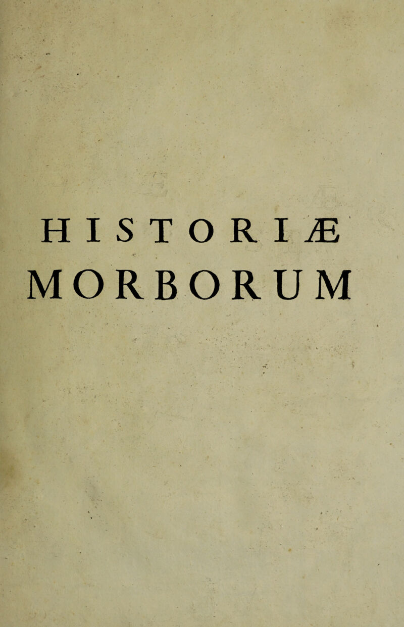 HISTORIjE MORBORUM